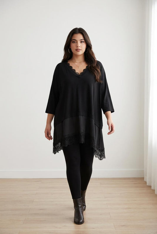 Casacca doppio strato con pizzo