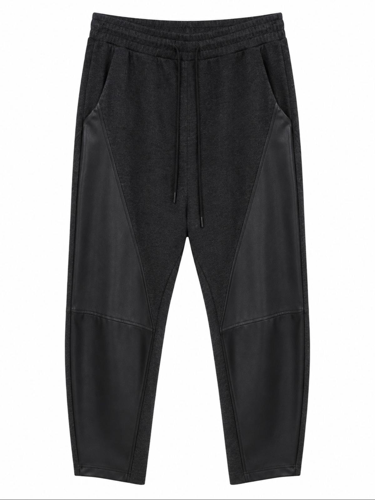 Pantalone inserti ecopelle