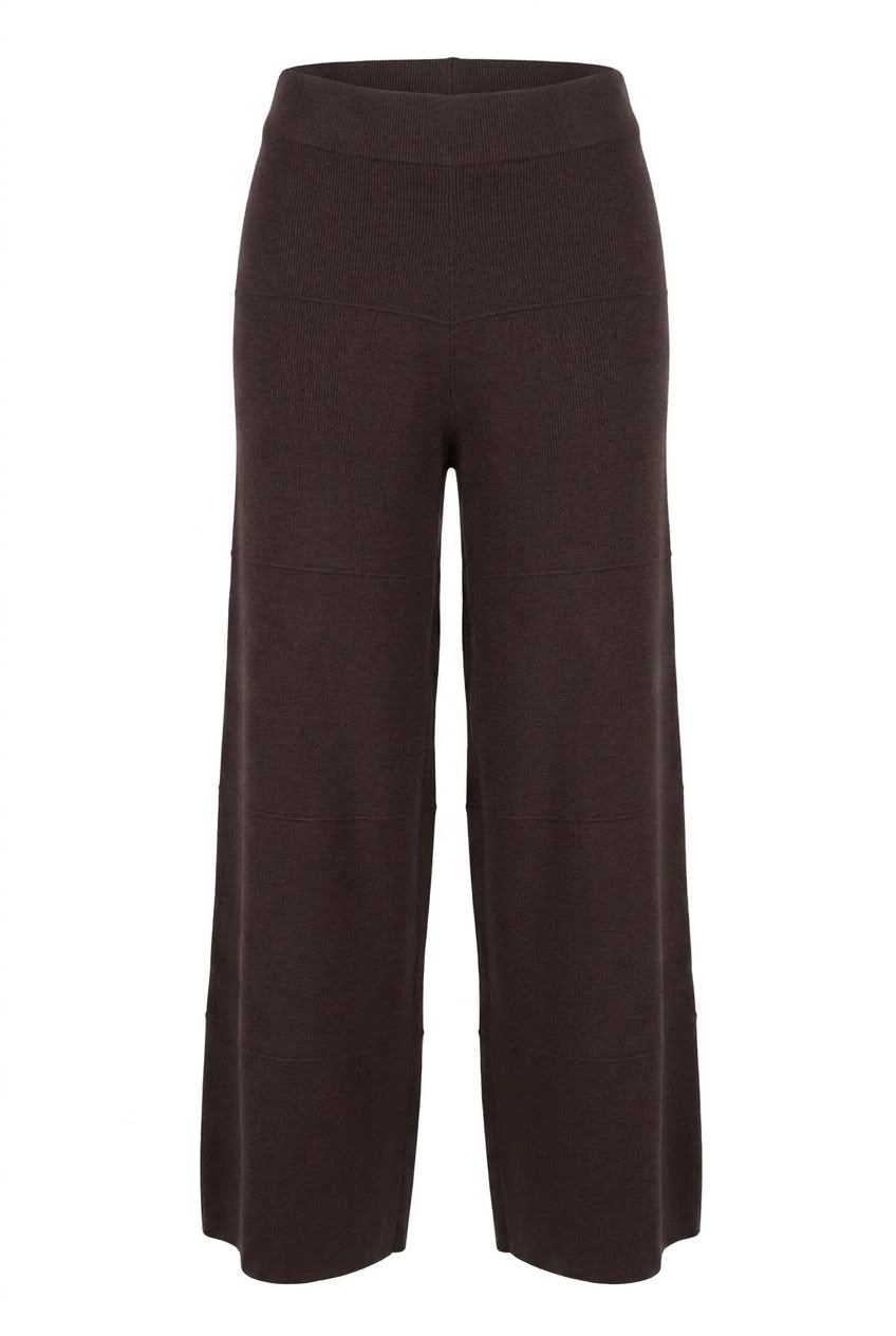Pantalone in Maglia con Cuciture Sagomate