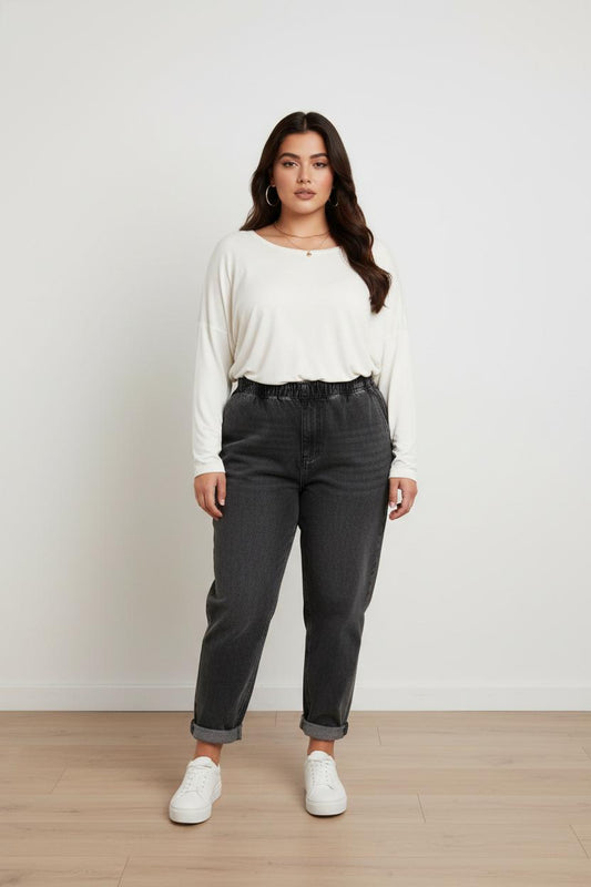 Jeans marmorizzato grigio