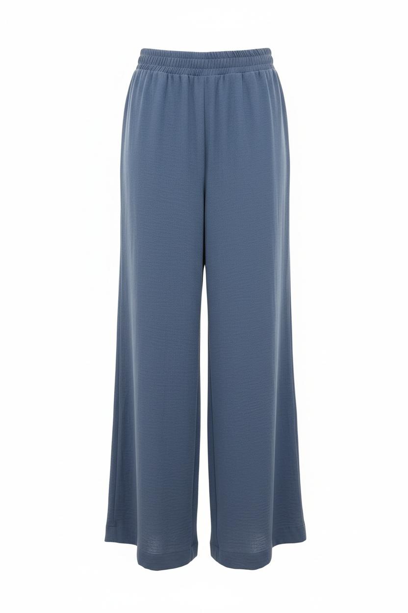 Pantalone largo goffrato