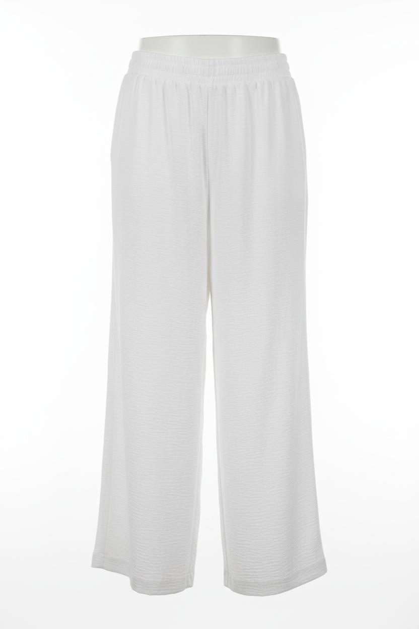Pantalone largo goffrato