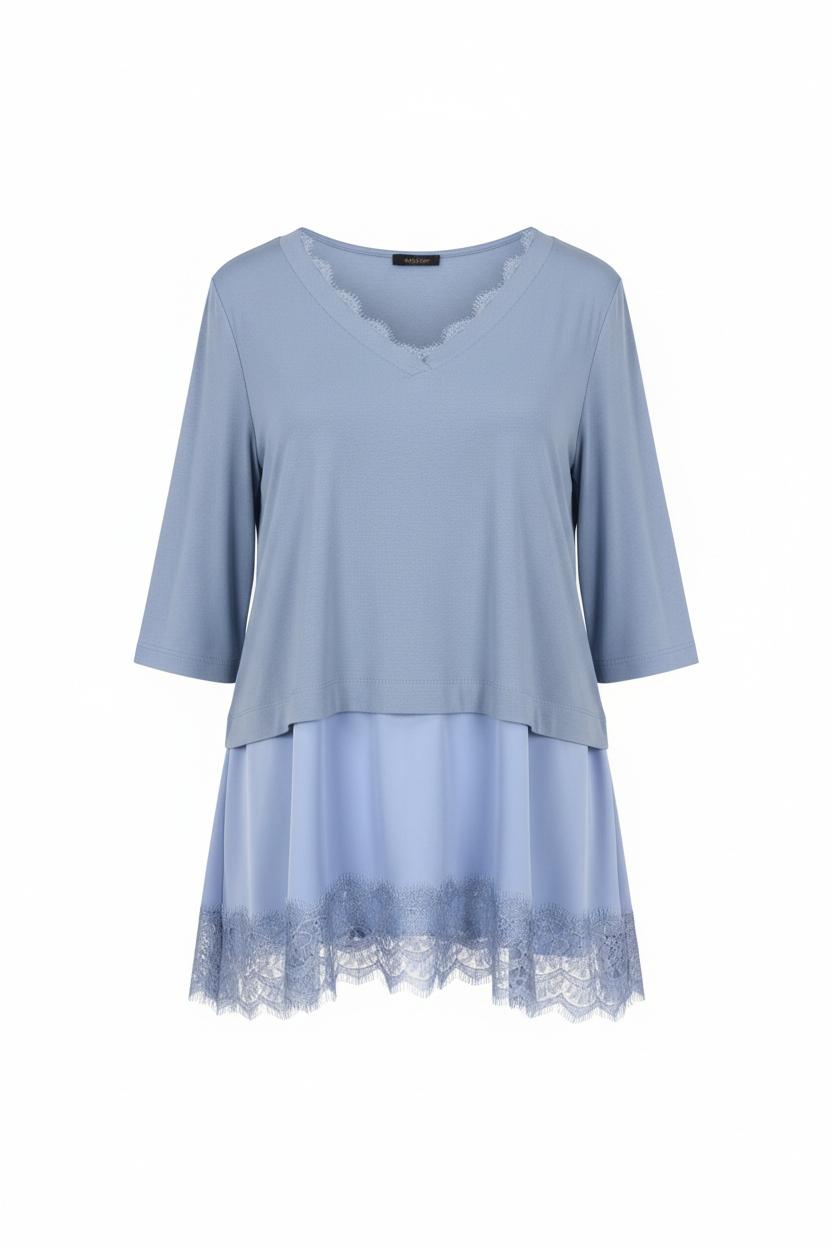 Casacca doppio strato con pizzo