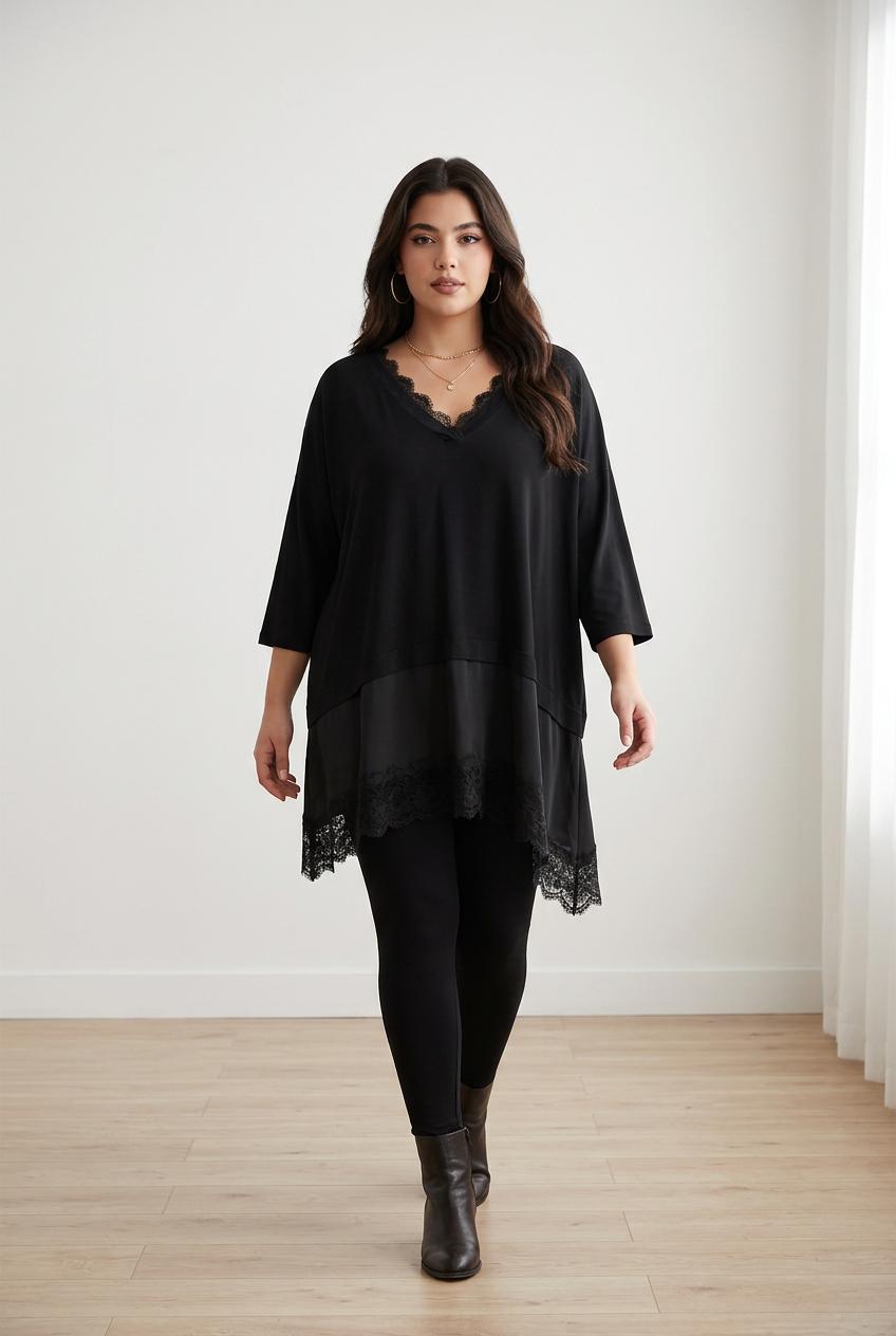 Casacca doppio strato con pizzo