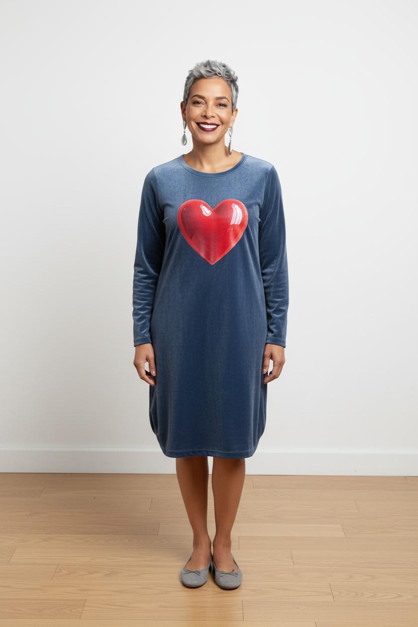 Vestito ciniglia Cuore