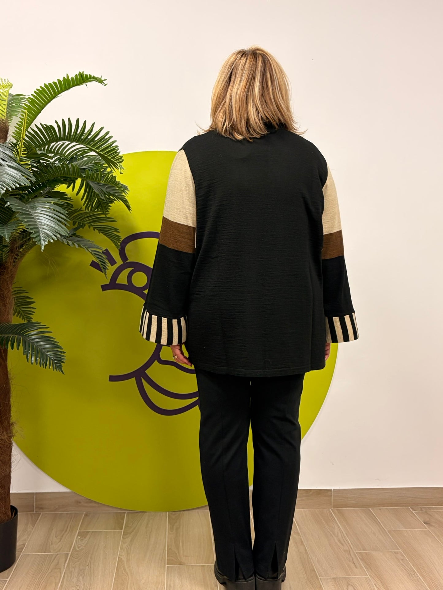 Cardigan a tre colori