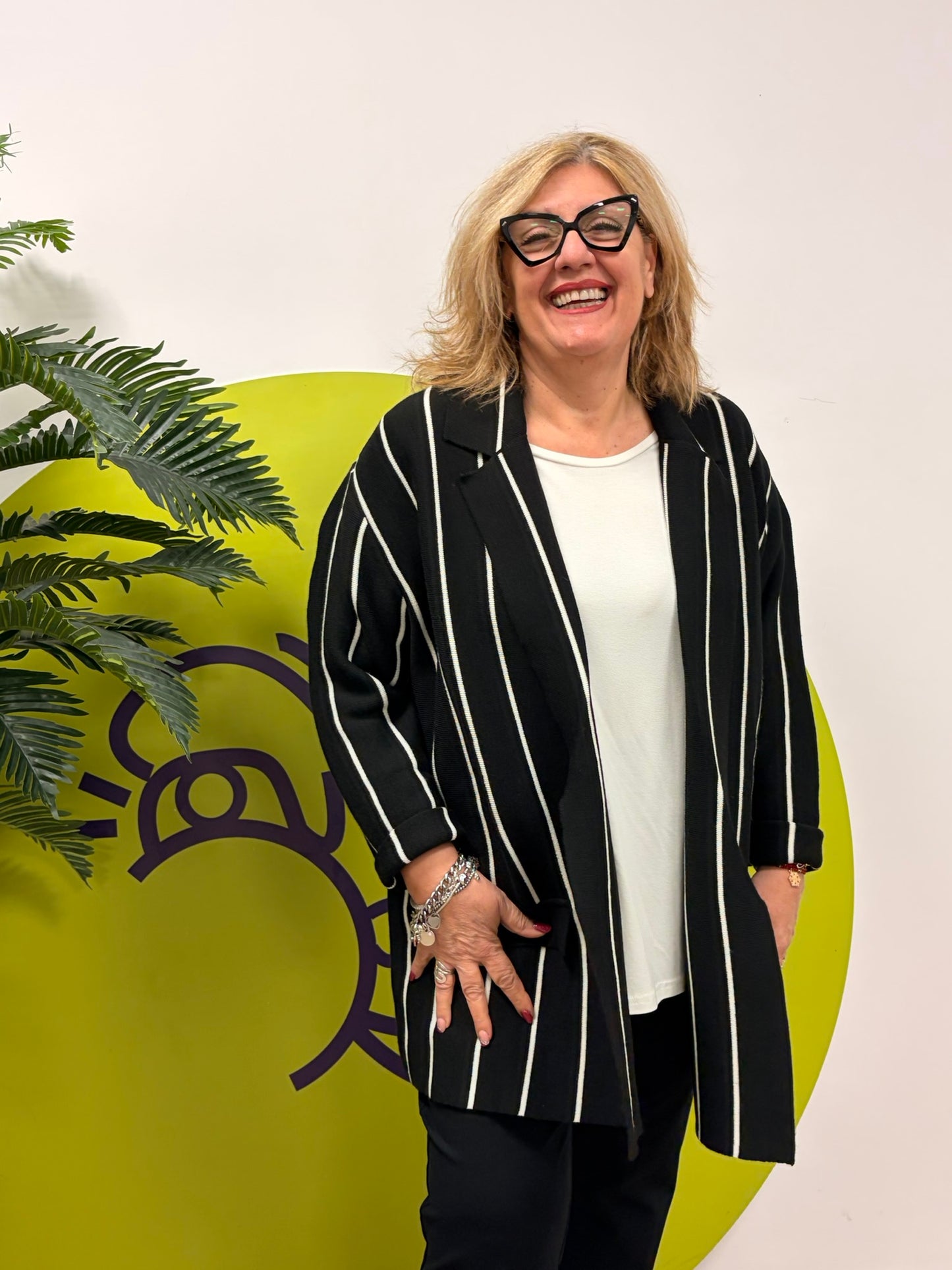 Giacca righe verticali