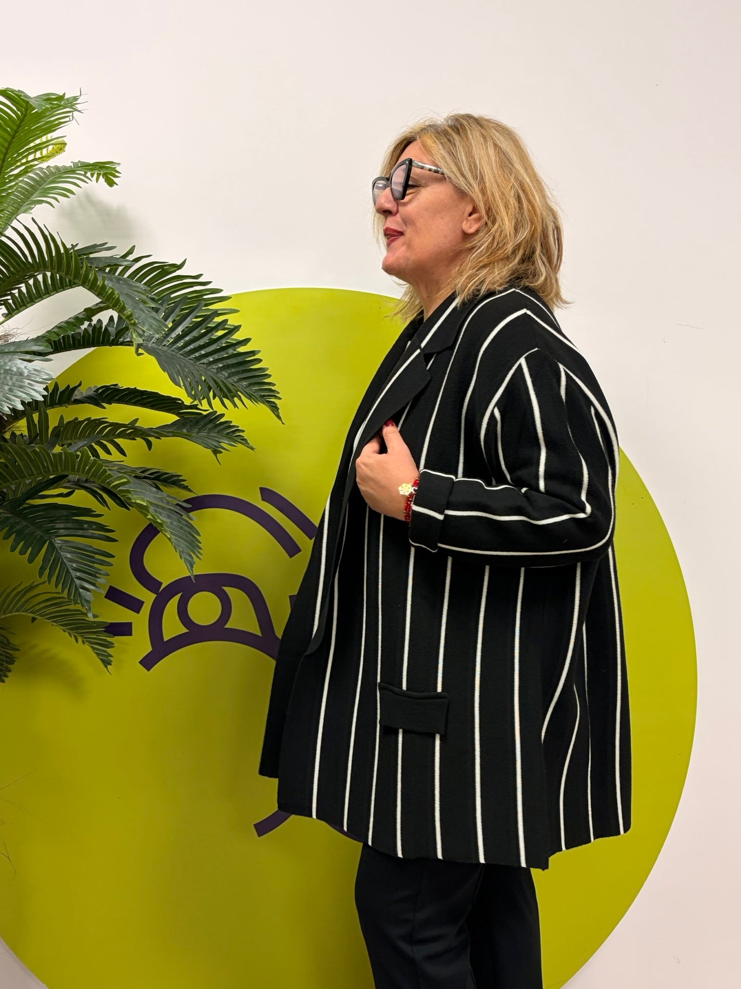 Giacca righe verticali