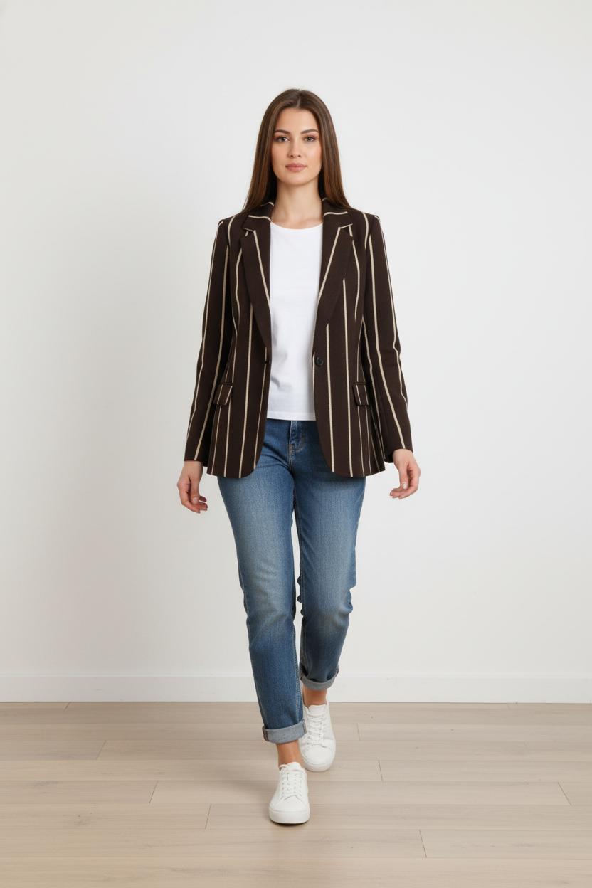 Giacca righe verticali