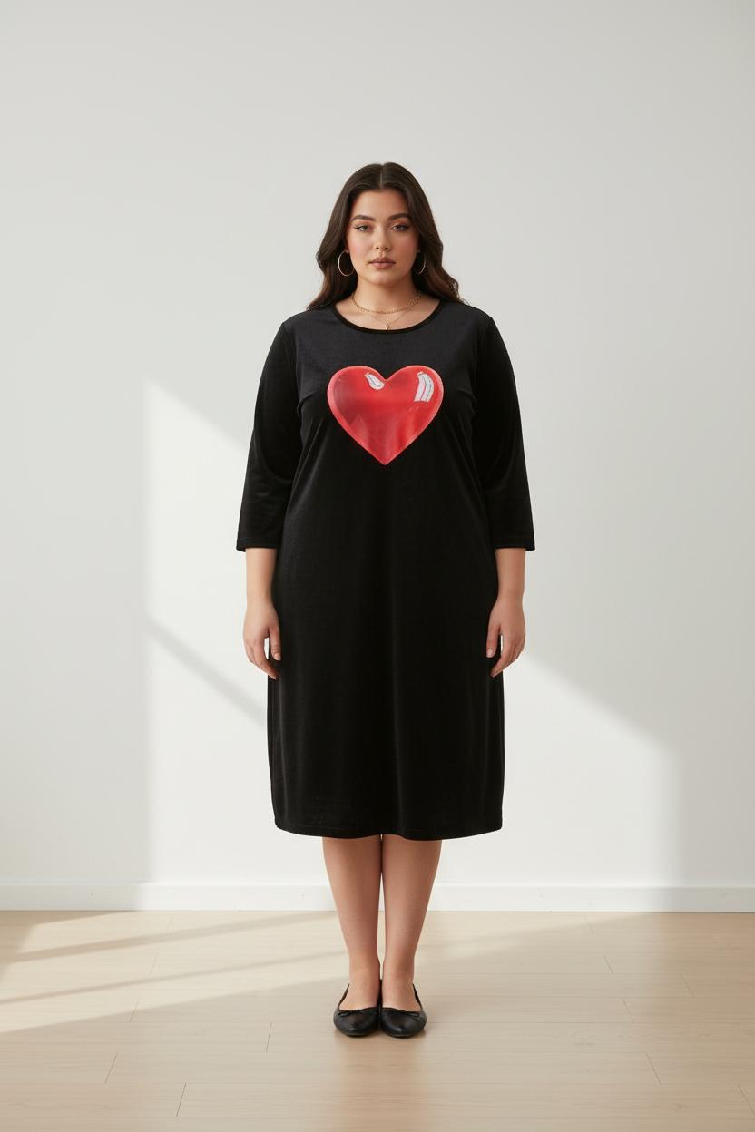 Vestito ciniglia Cuore