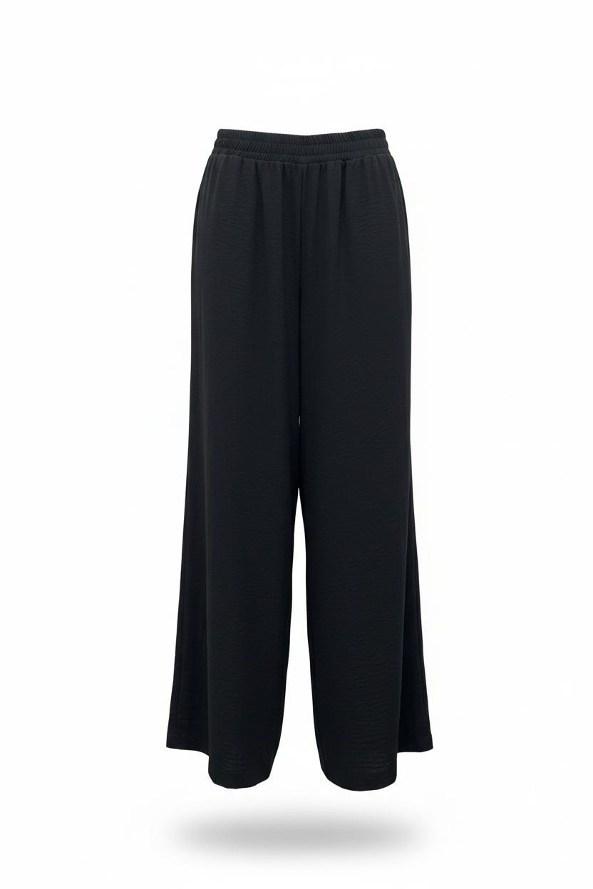 Pantalone largo goffrato