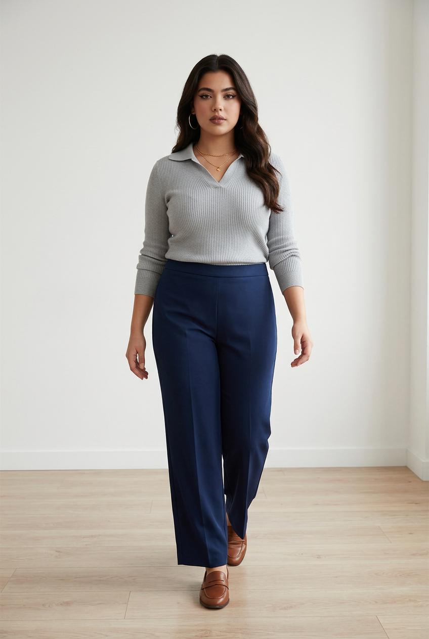 Pantalone Scamosciato Gamba Comoda