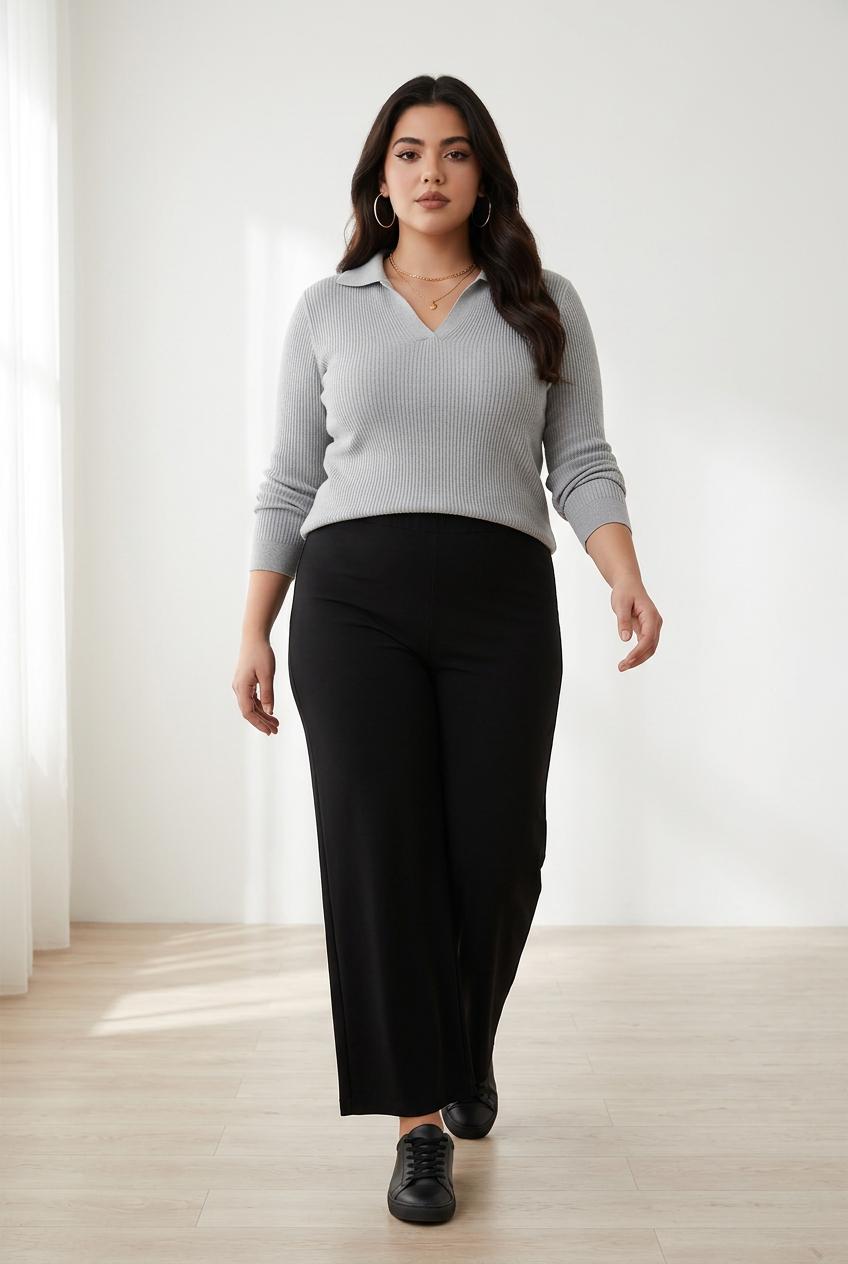 Pantalone Scamosciato Gamba Comoda