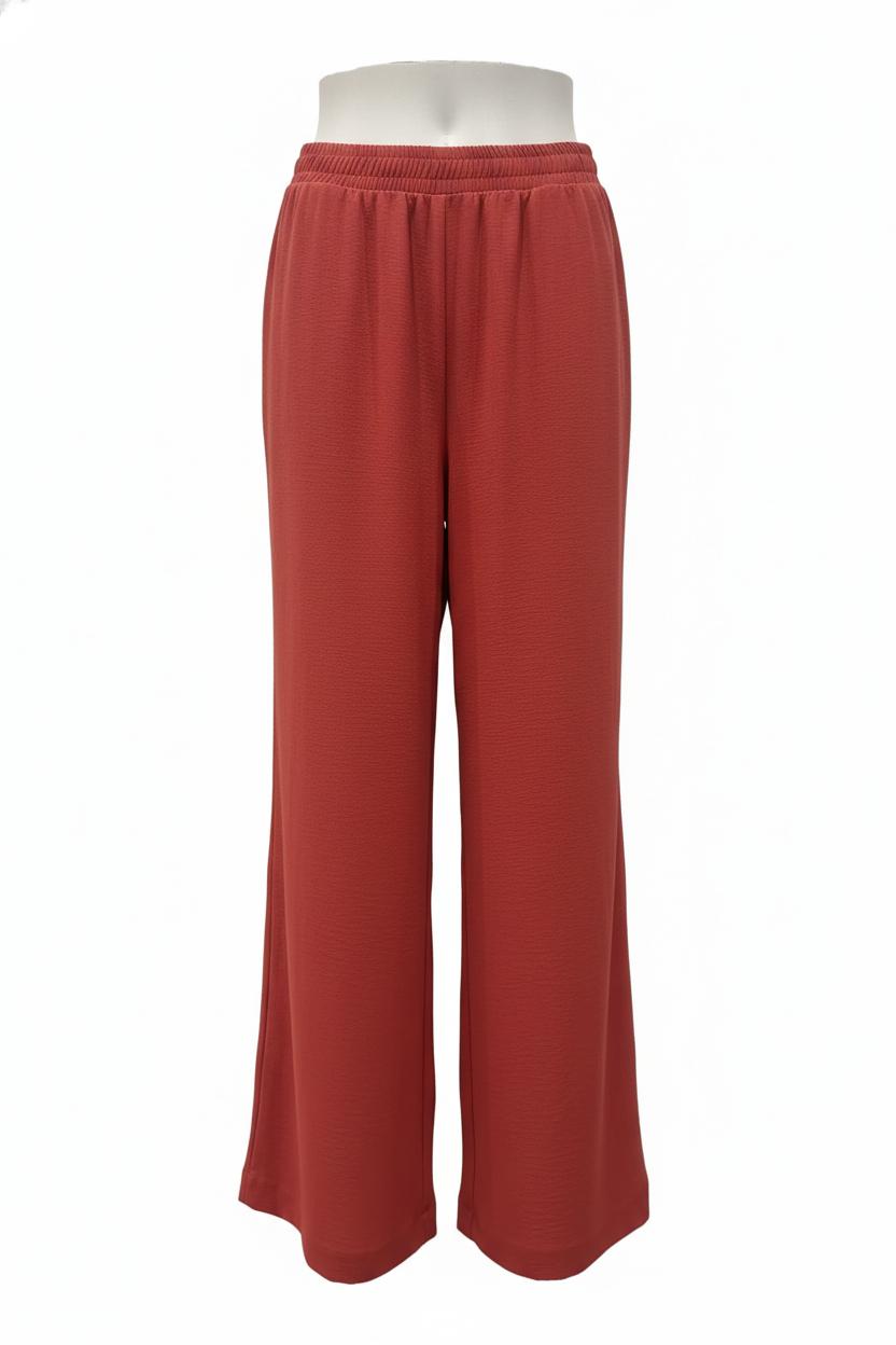 Pantalone largo goffrato