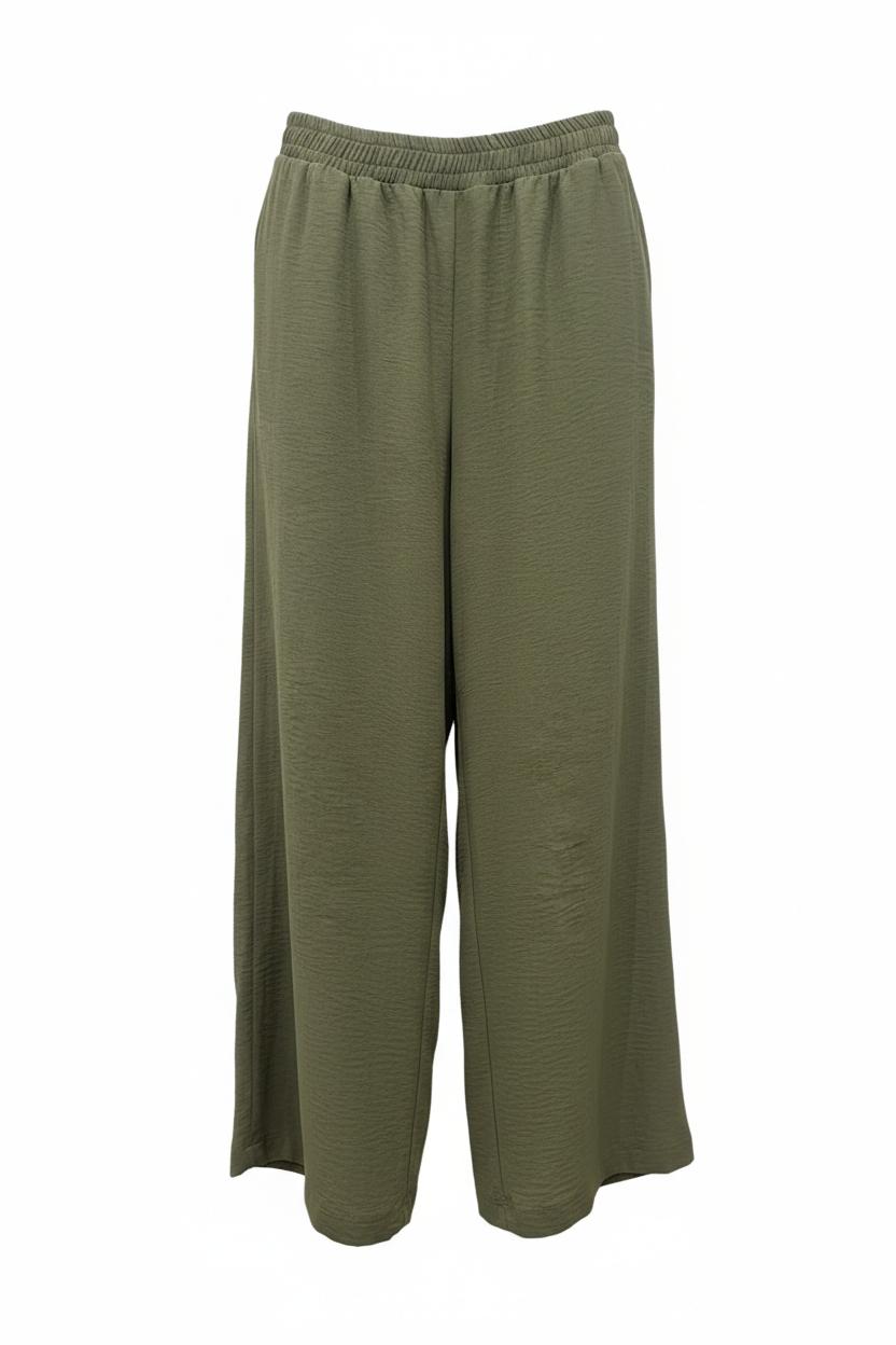 Pantalone largo goffrato