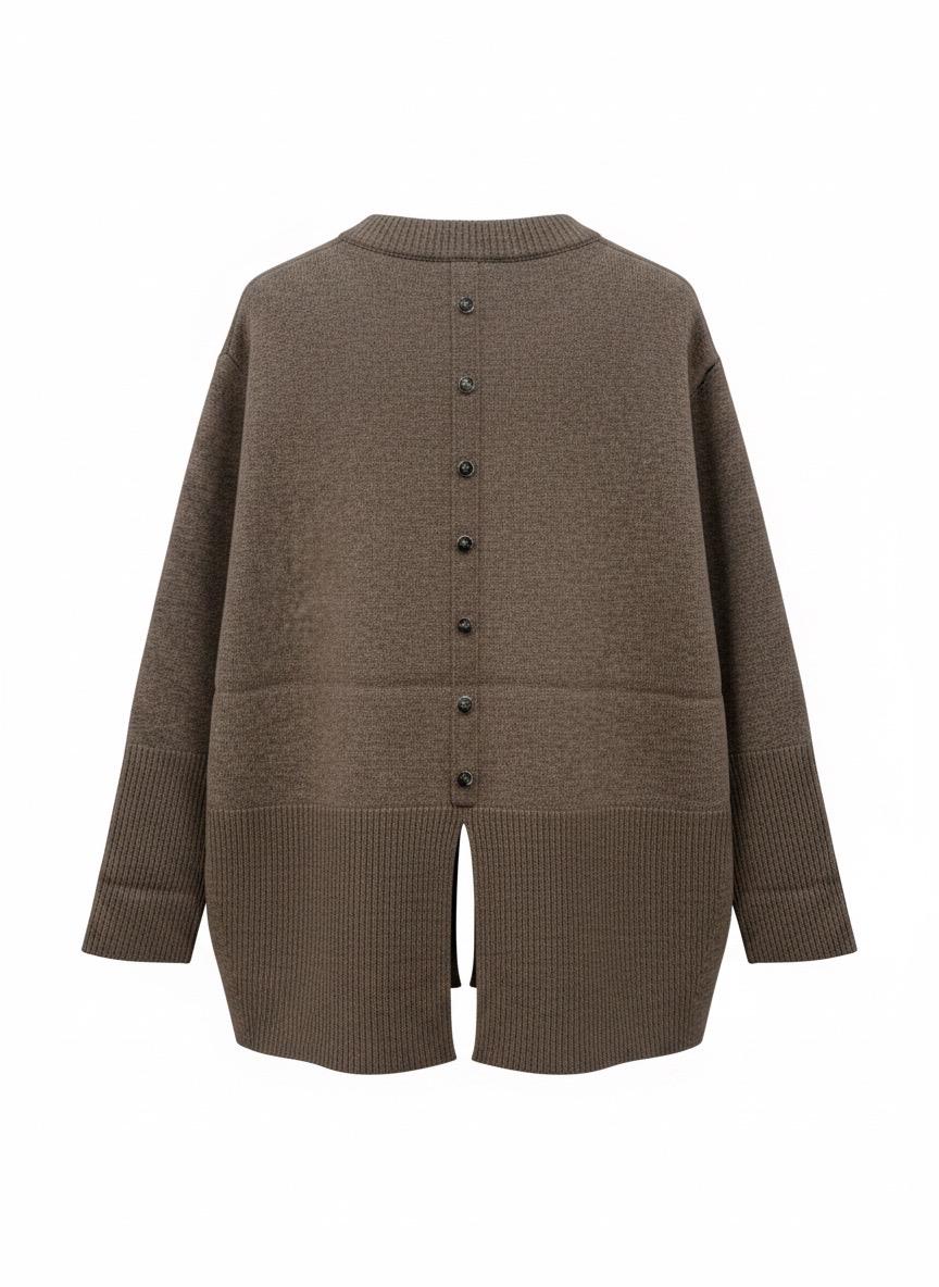Maglione bottoni retro