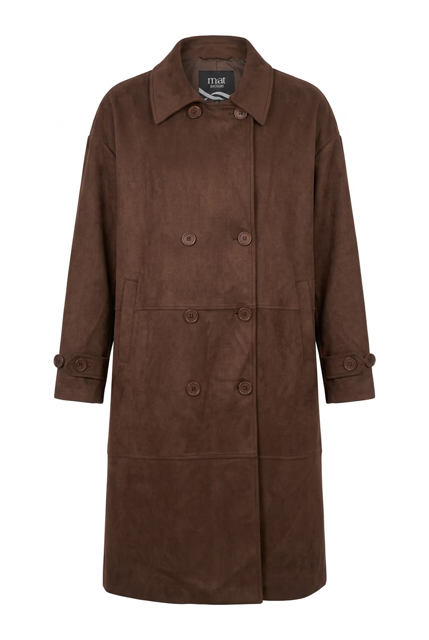 Cappotto doppiopetto scamosciato