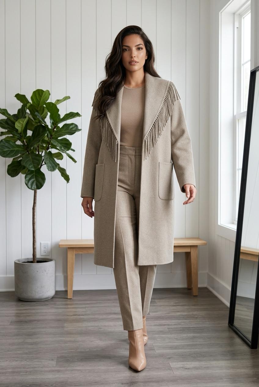 Cappotto frange