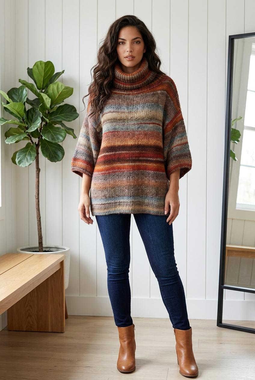 Poncho multicolor
