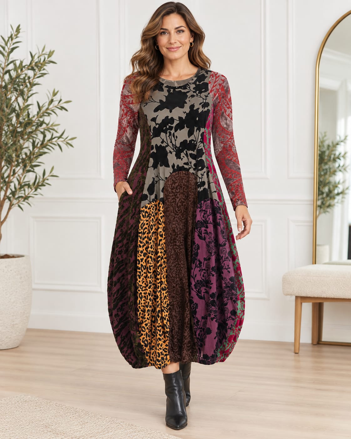 Hairloom Crew Cocoon Dress