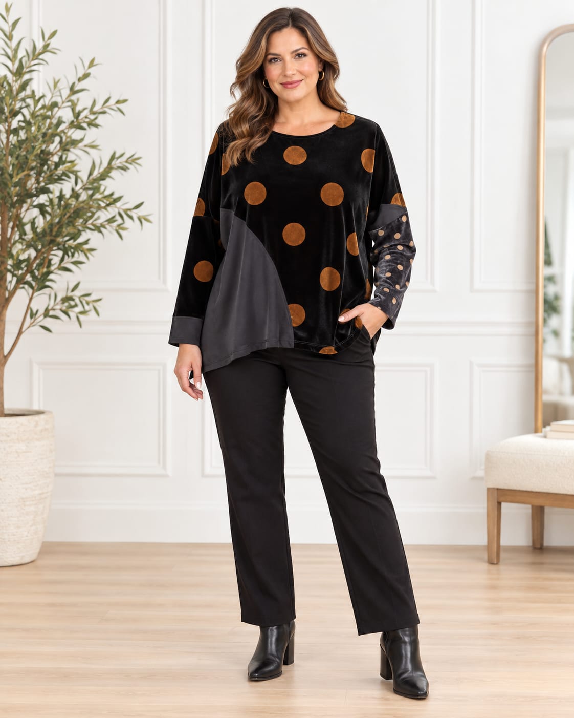 Everyday Velvet Curve Top