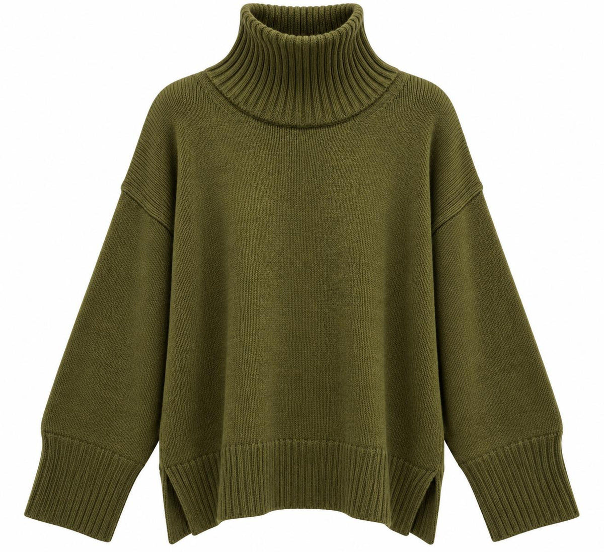 Maglia Scatola Collo Alto Spacchi