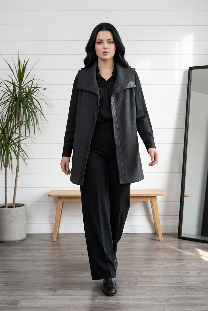 Gilet rifiniture ecopelle