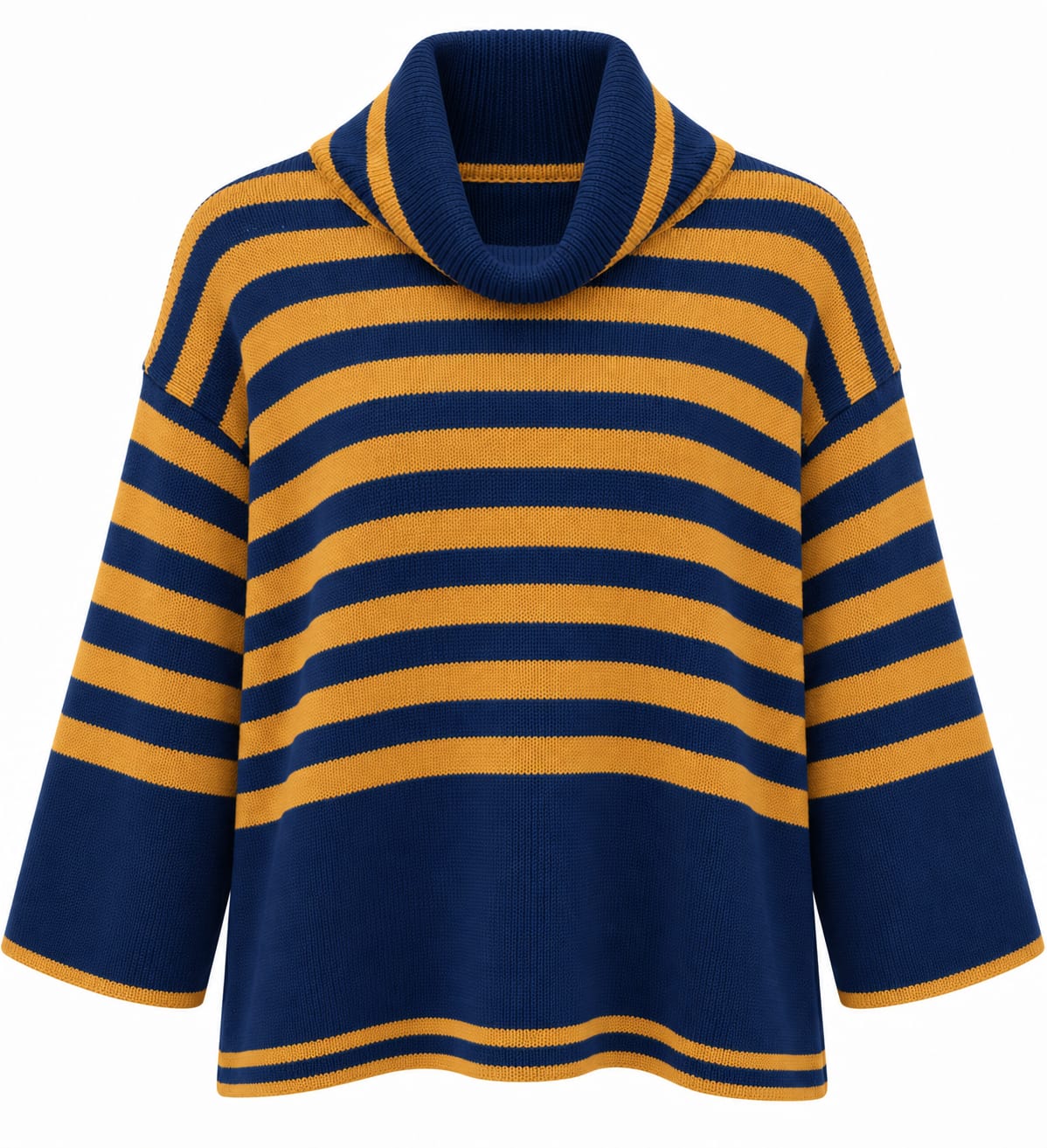 Maglia Scatola Collo Alto Rigato