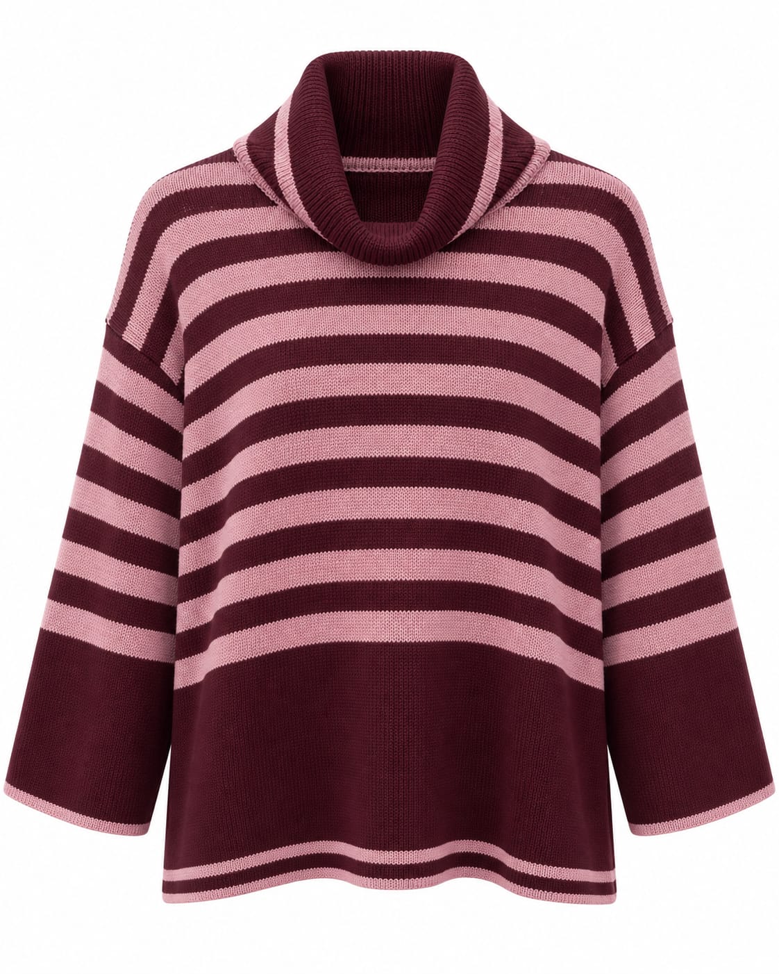 Maglia Scatola Collo Alto Rigato