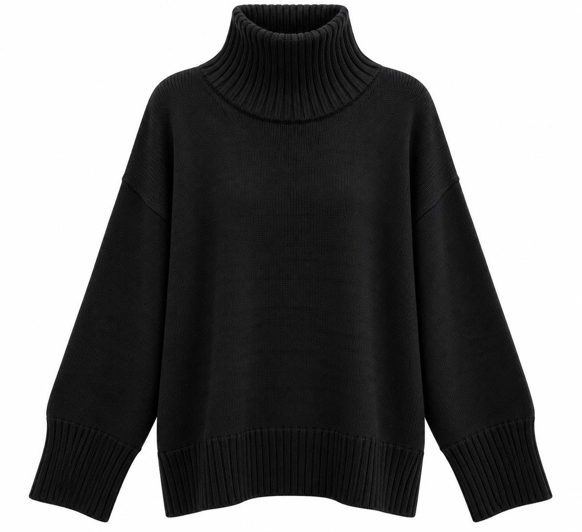 Maglia Scatola Collo Alto Spacchi