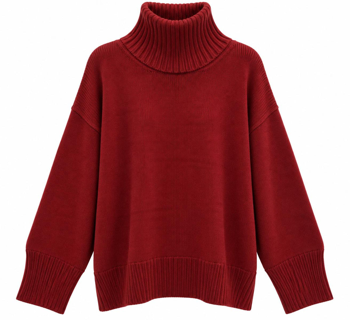 Maglia Scatola Collo Alto Spacchi