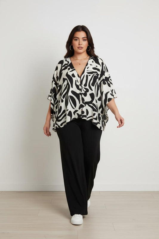 Camicia stampa astratta