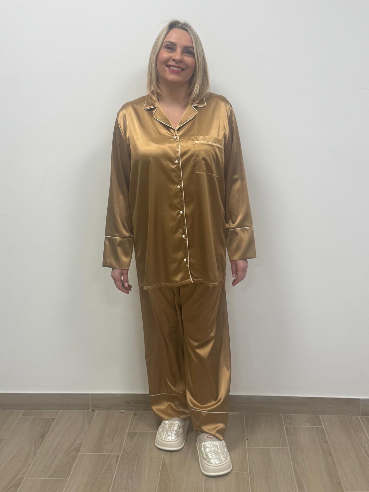 Pigiama tinta unita in raso