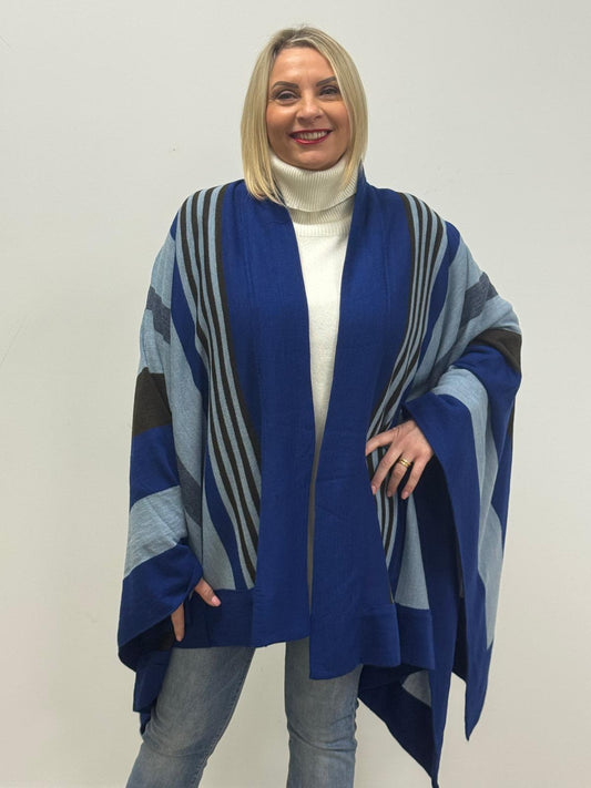 Mantella a righe sfalzate