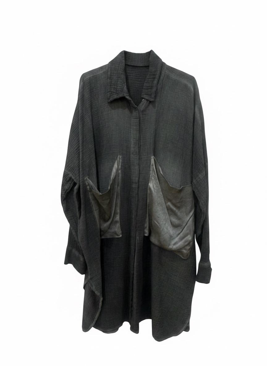 Camicia tasche raso