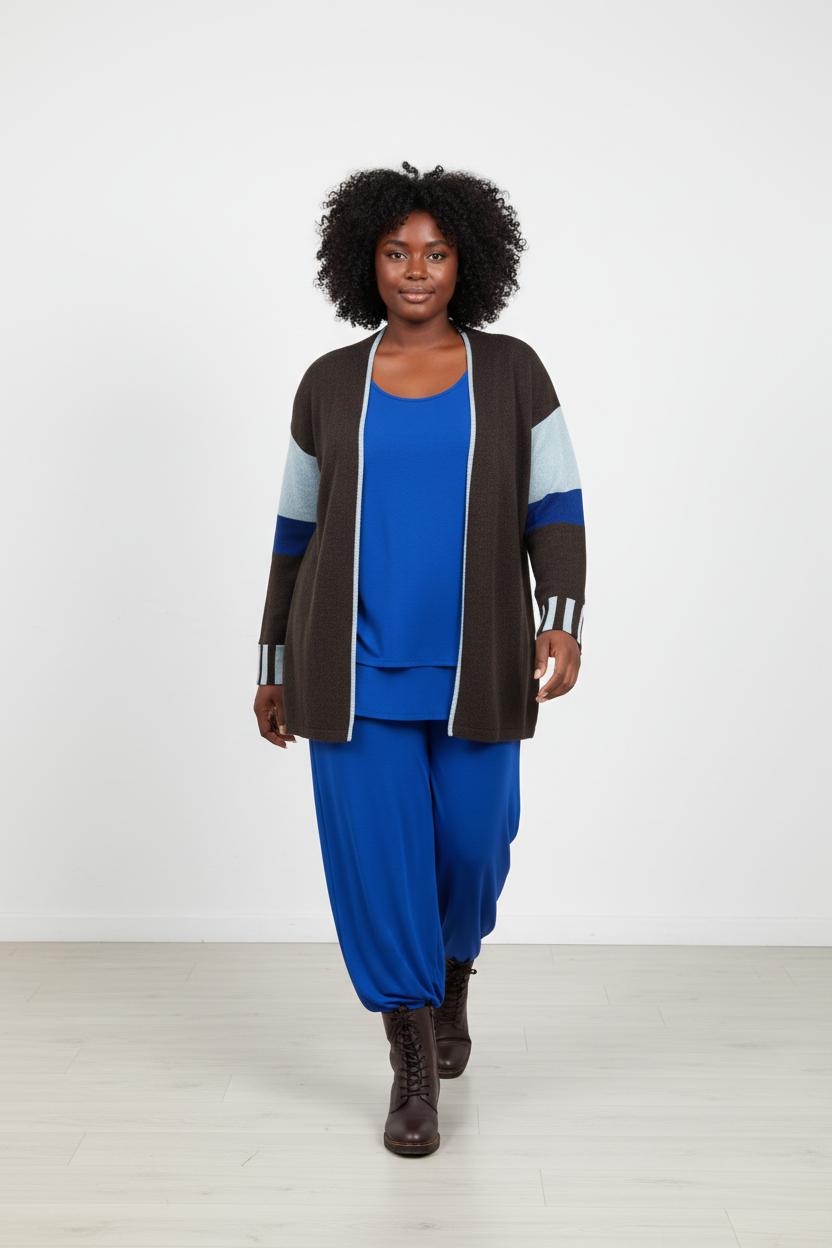 Cardigan a tre colori