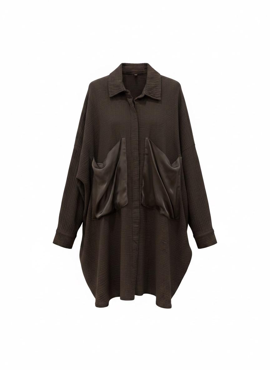 Camicia tasche raso