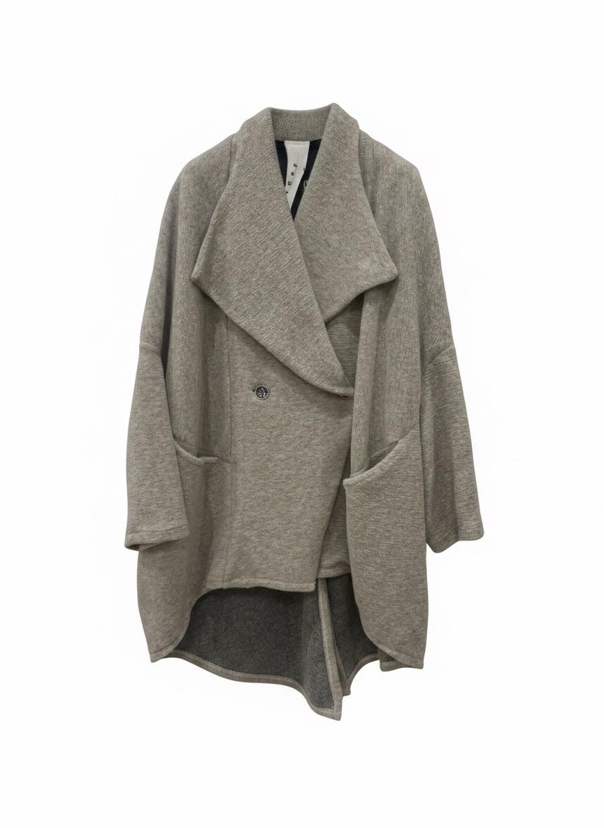 Cappotto midi asimmetrico