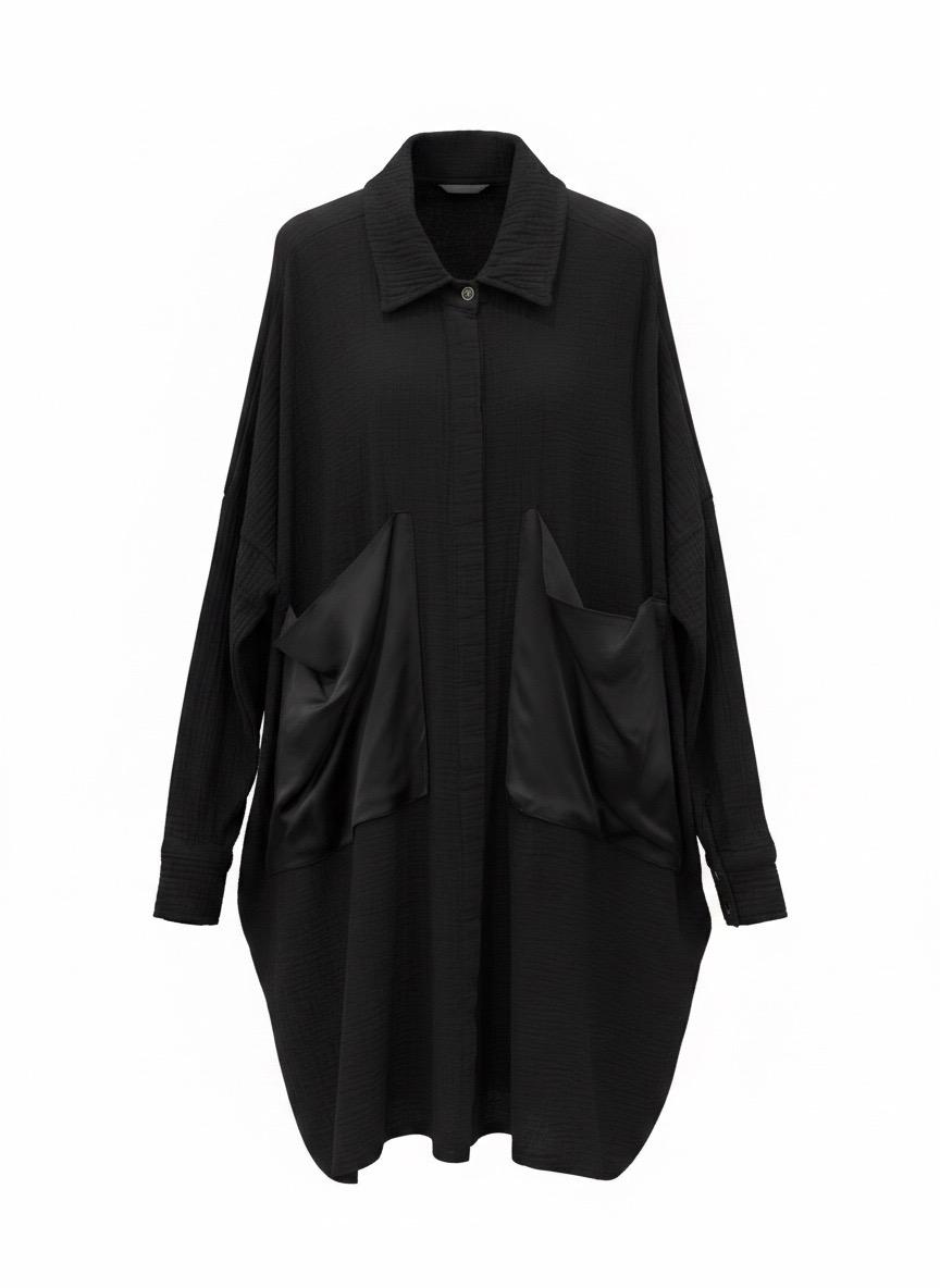 Camicia tasche raso
