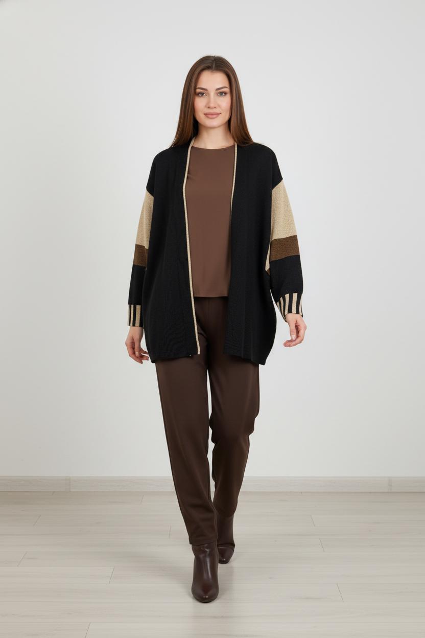 Cardigan a tre colori