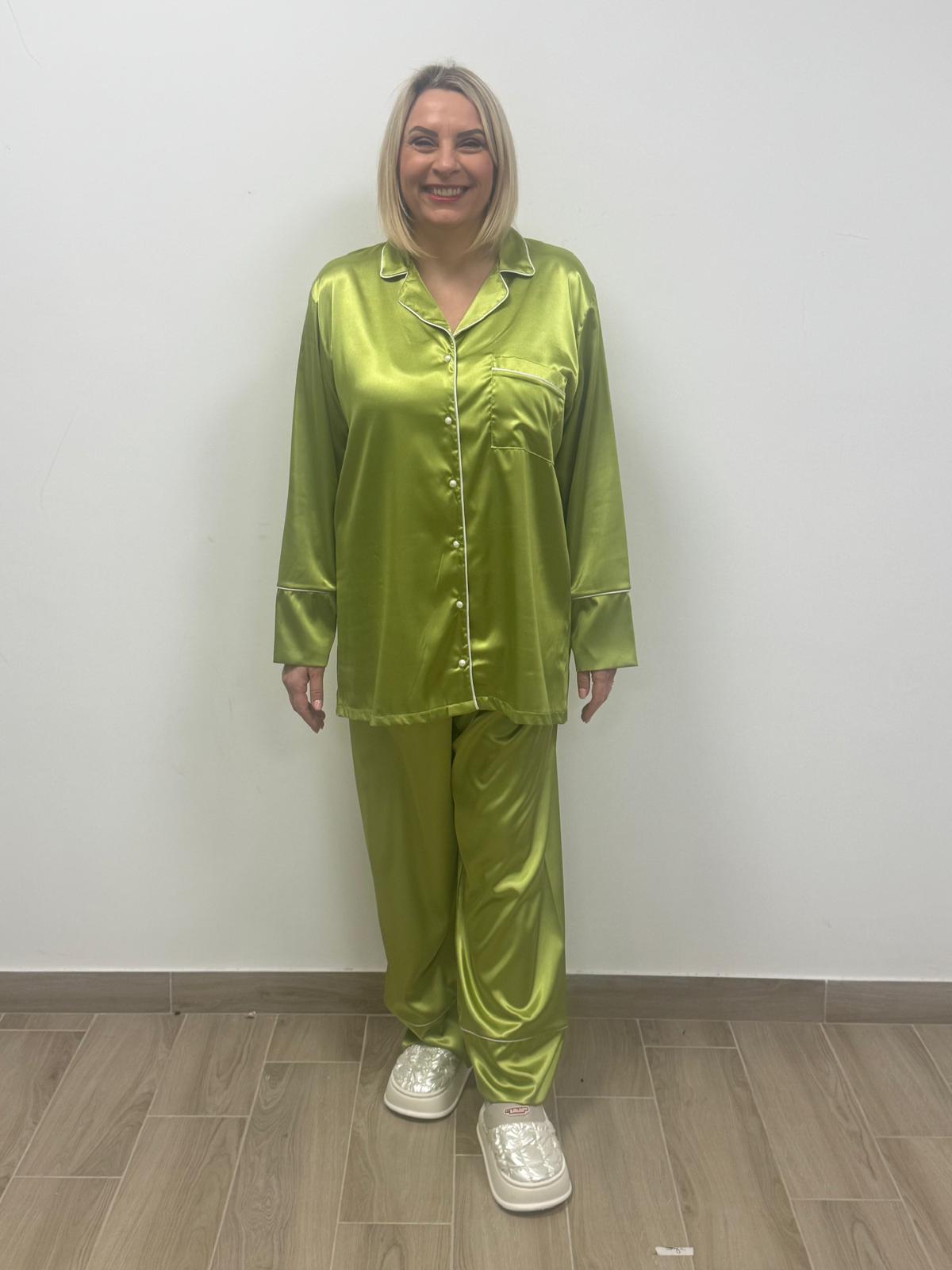 Pigiama tinta unita in raso