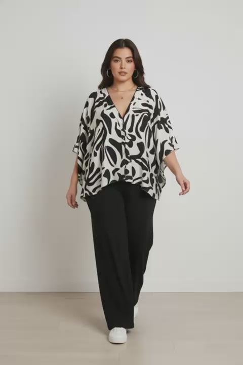 Camicia stampa astratta
