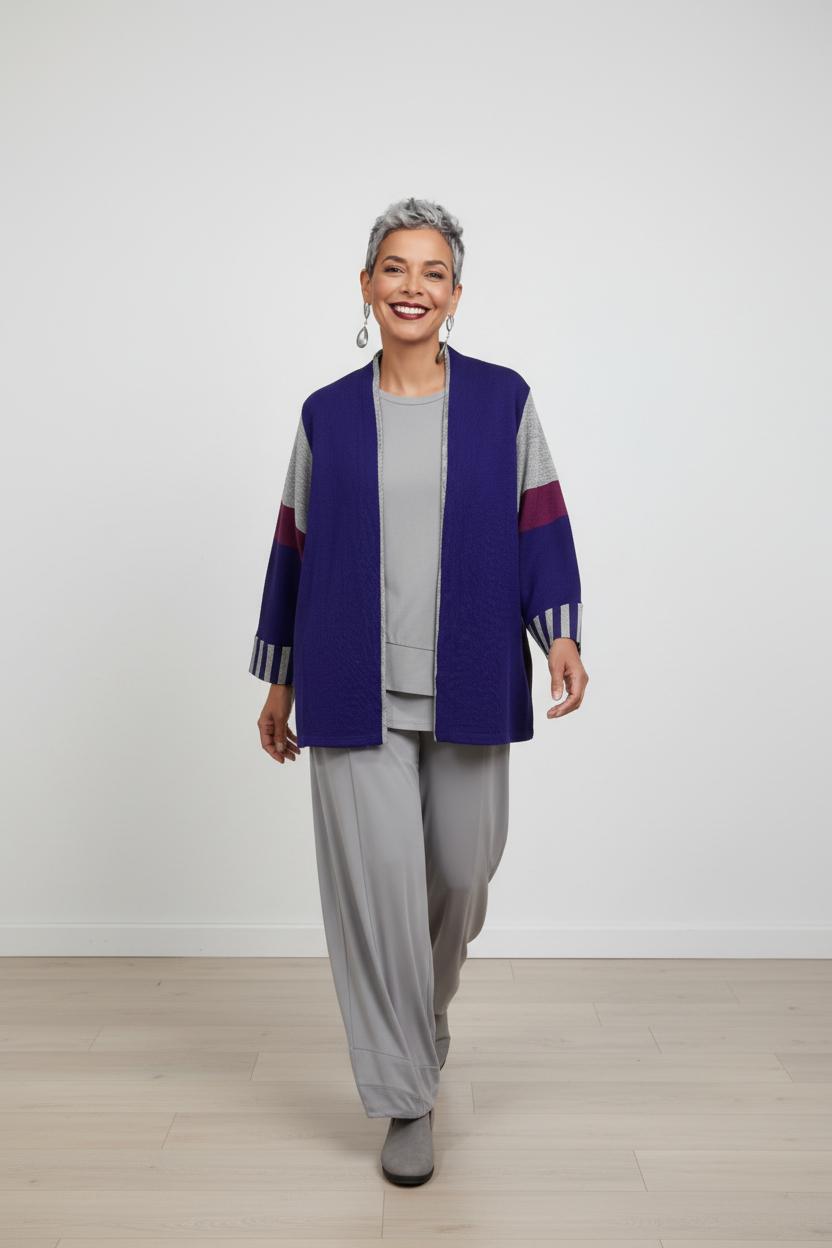 Cardigan a tre colori