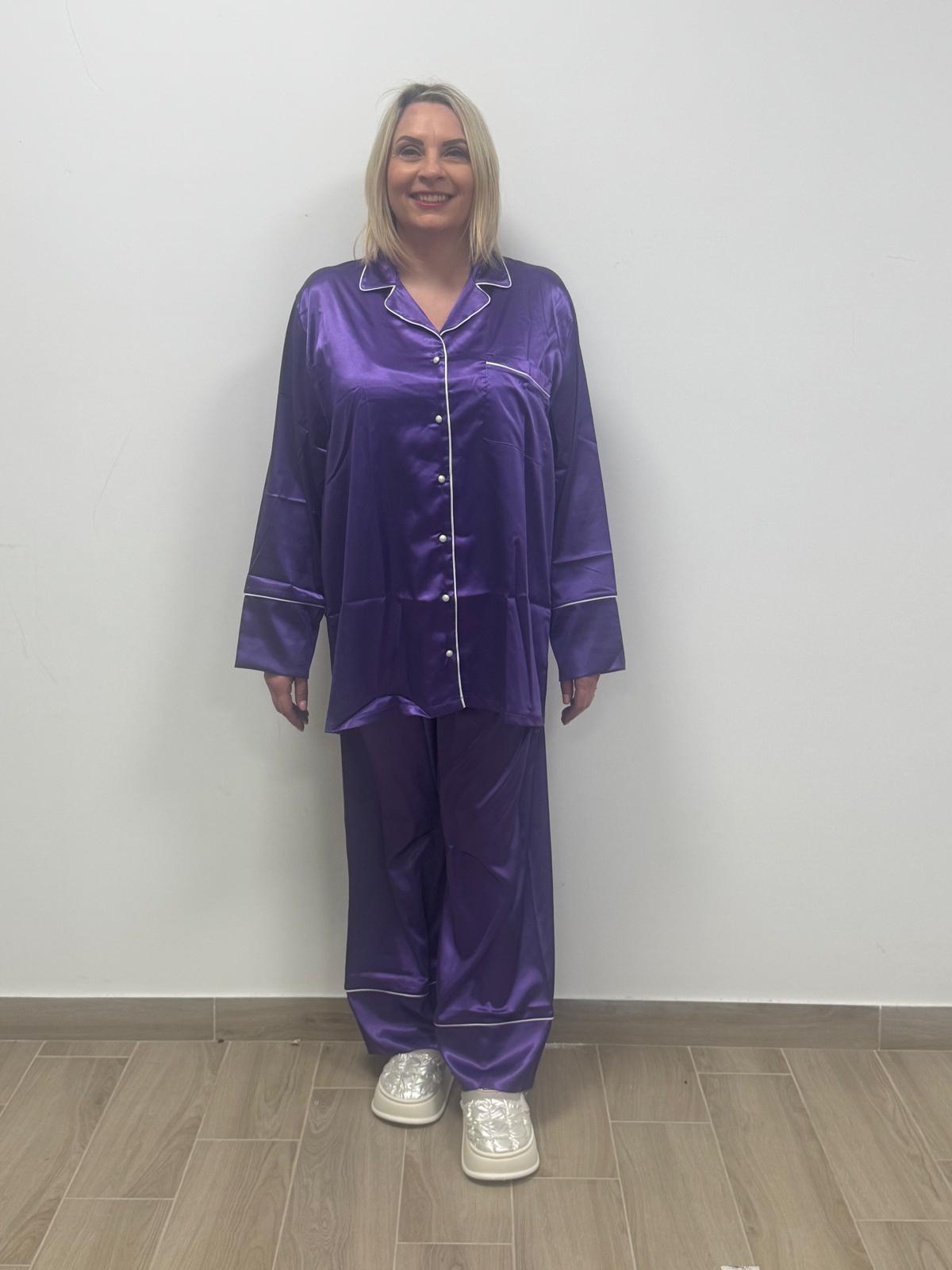 Pigiama tinta unita in raso